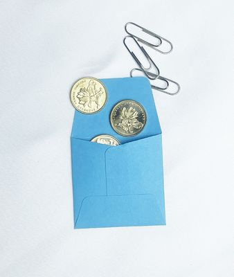 Μικρά τετραγωνικά φακέλου νομίσματος χρωματιστό χαρτί χρηματικό φακέλου για το νόμισμα και το σπόρο 2 x 2 ίντσες